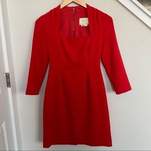 Kate Spade Red Long Sleeve Dress